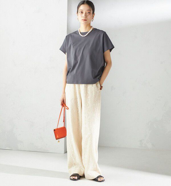 SHIPS for women「《一部追加予約》〈接触冷感〉ポンチ ドルマン TEE」|Tシャツ・カットソー|