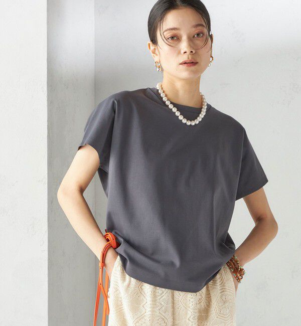 SHIPS for women「《一部追加予約》〈接触冷感〉ポンチ ドルマン TEE」|Tシャツ・カットソー|