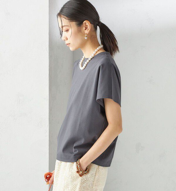 SHIPS for women「《一部追加予約》〈接触冷感〉ポンチ ドルマン TEE」|Tシャツ・カットソー|