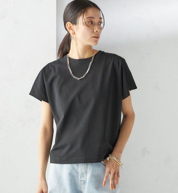 SHIPS for women「《一部追加予約》〈接触冷感〉ポンチ ドルマン TEE」|Tシャツ・カットソー|