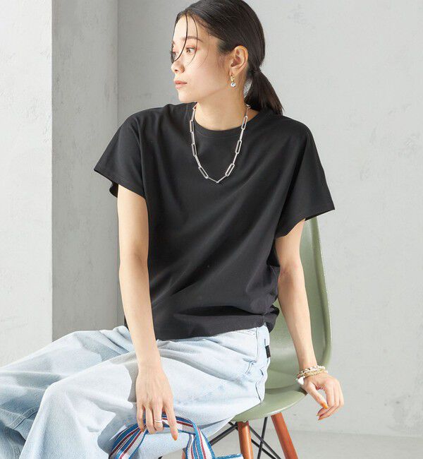 SHIPS for women「《一部追加予約》〈接触冷感〉ポンチ ドルマン TEE」|Tシャツ・カットソー|
