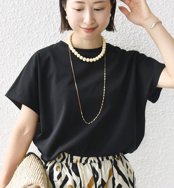 SHIPS for women「《一部追加予約》〈接触冷感〉ポンチ ドルマン TEE」|Tシャツ・カットソー|