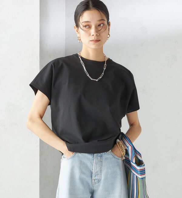 SHIPS for women「《一部追加予約》〈接触冷感〉ポンチ ドルマン TEE」|Tシャツ・カットソー|
