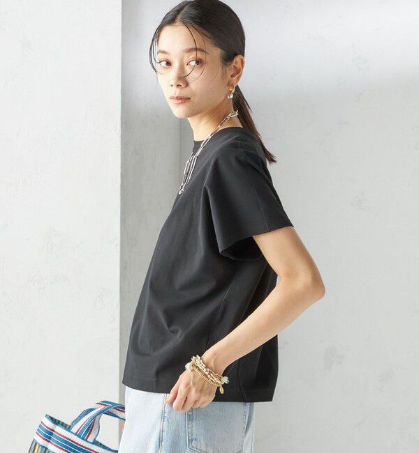 SHIPS for women「《一部追加予約》〈接触冷感〉ポンチ ドルマン TEE」|Tシャツ・カットソー|