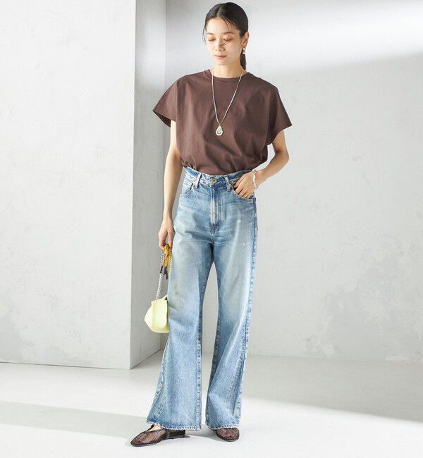 SHIPS for women「《一部追加予約》〈接触冷感〉ポンチ ドルマン TEE」|Tシャツ・カットソー|