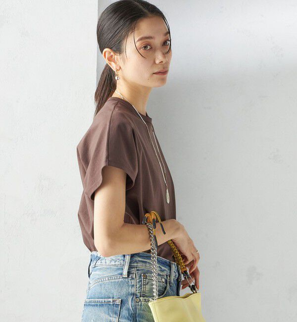 SHIPS for women「《一部追加予約》〈接触冷感〉ポンチ ドルマン TEE」|Tシャツ・カットソー|