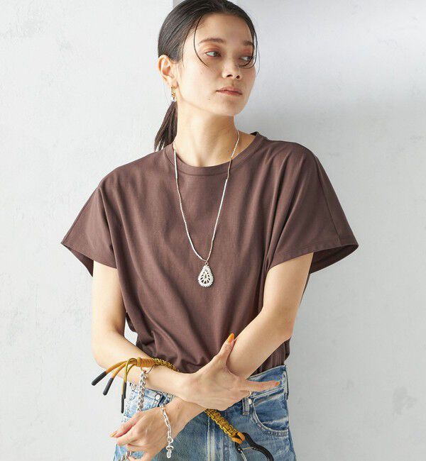 SHIPS for women「《一部追加予約》〈接触冷感〉ポンチ ドルマン TEE」|Tシャツ・カットソー|