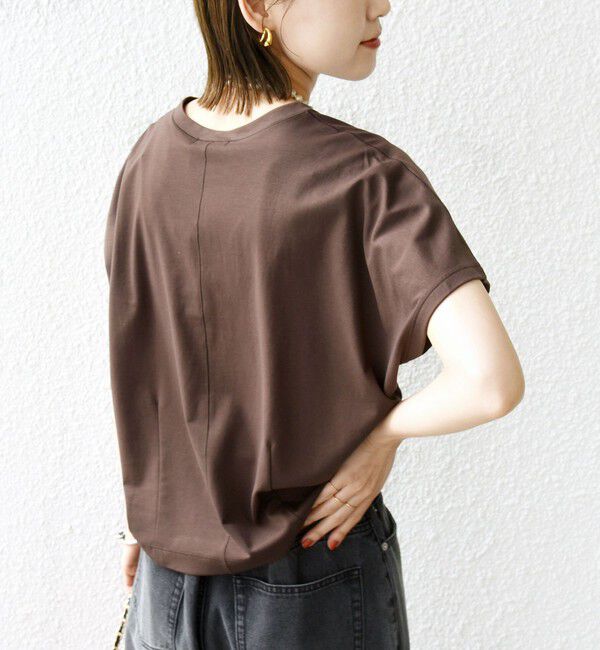SHIPS for women「《一部追加予約》〈接触冷感〉ポンチ ドルマン TEE」|Tシャツ・カットソー|