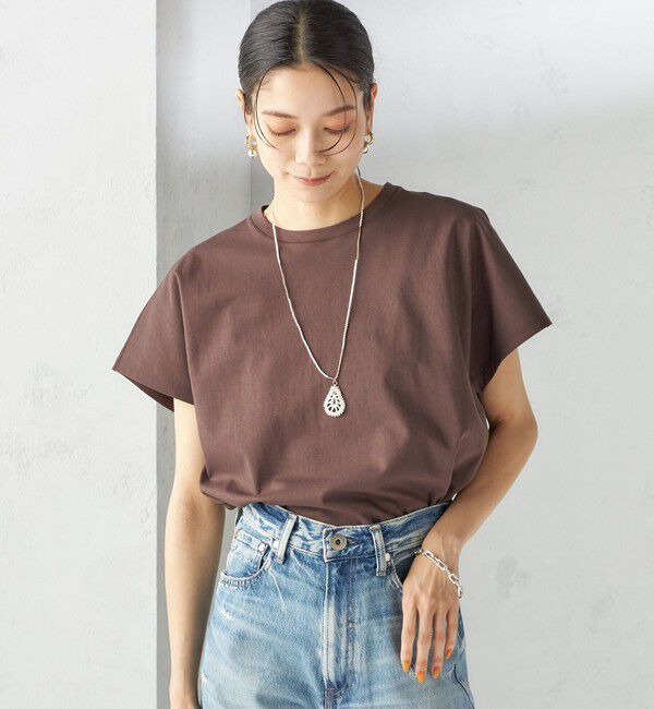 SHIPS for women「《一部追加予約》〈接触冷感〉ポンチ ドルマン TEE」|Tシャツ・カットソー|