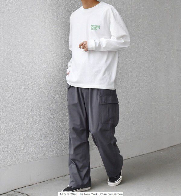 SHIPS any「【SHIPS any別注】NYBG: ボタニカル プリント リラックス Tシャツ (ロンT)◆」|Tシャツ・カットソー|