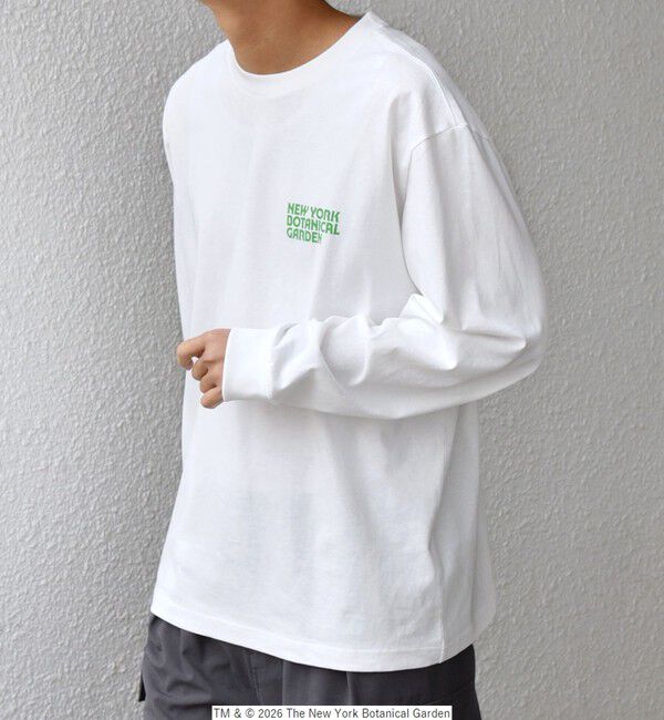 SHIPS any「【SHIPS any別注】NYBG: ボタニカル プリント リラックス Tシャツ (ロンT)◆」|Tシャツ・カットソー|
