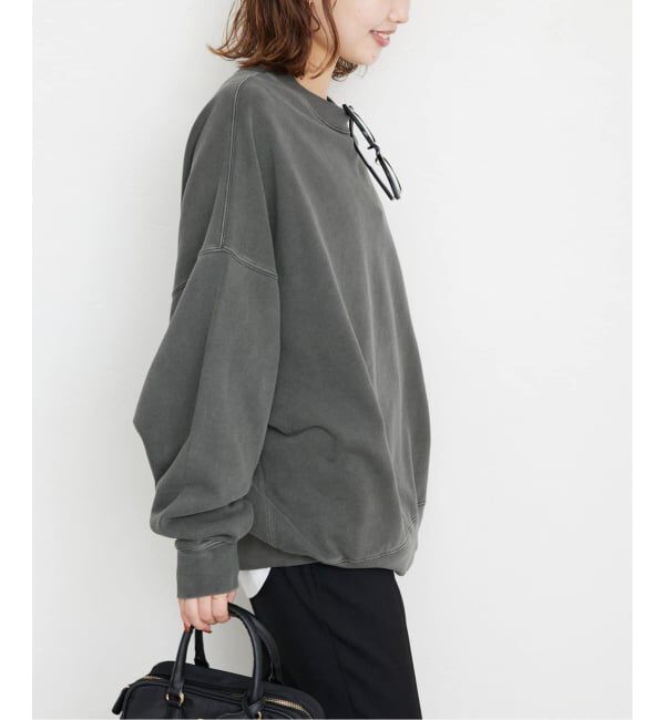 SLOBE IENA「《WEB限定カラー有り/追加》ビックシルエットピグメント裏毛プルオーバー」|スウェット・ジャージ|