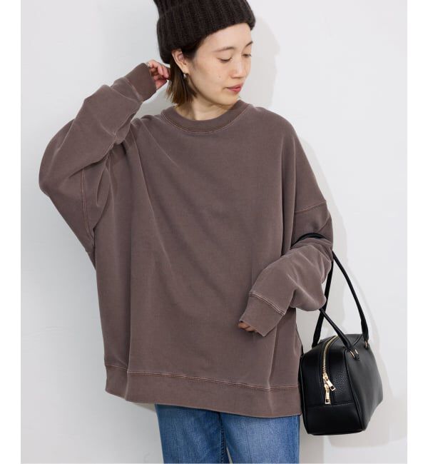 SLOBE IENA「《WEB限定カラー有り/追加》ビックシルエットピグメント裏毛プルオーバー」|スウェット・ジャージ|ブラウン