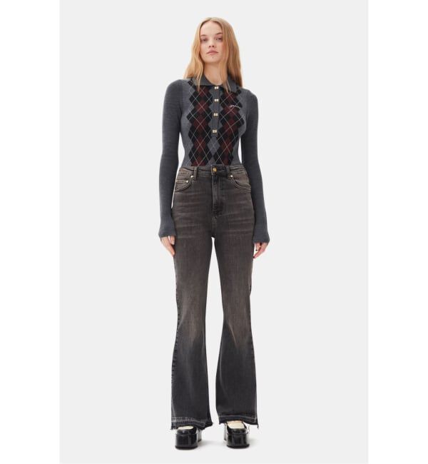 PULP「GANNI / ガニー Fine Merino Jacquard Tops」|ポロシャツ|