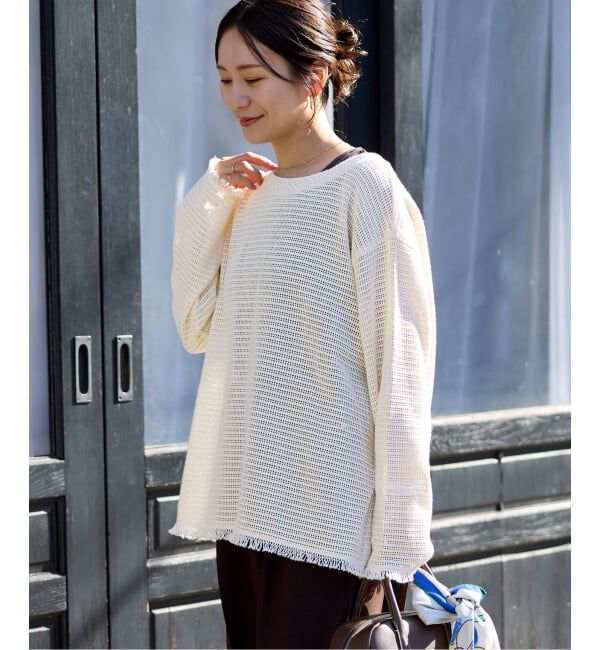 JOURNAL STANDARD「バスケットメッシュ ルーズブラウス」|シャツ・ブラウス|