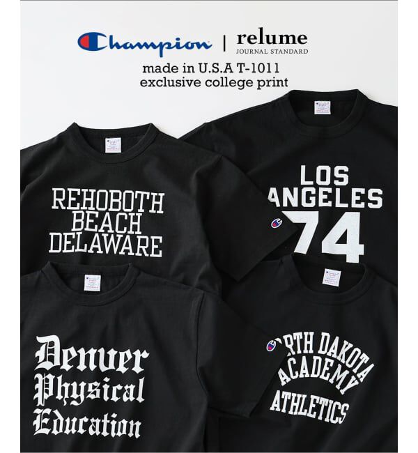 JOURNAL STANDARD relume「CHAMPION / チャンピオン 別注 T1011 カレッジプリント Tシャツ」|Tシャツ・カットソー|