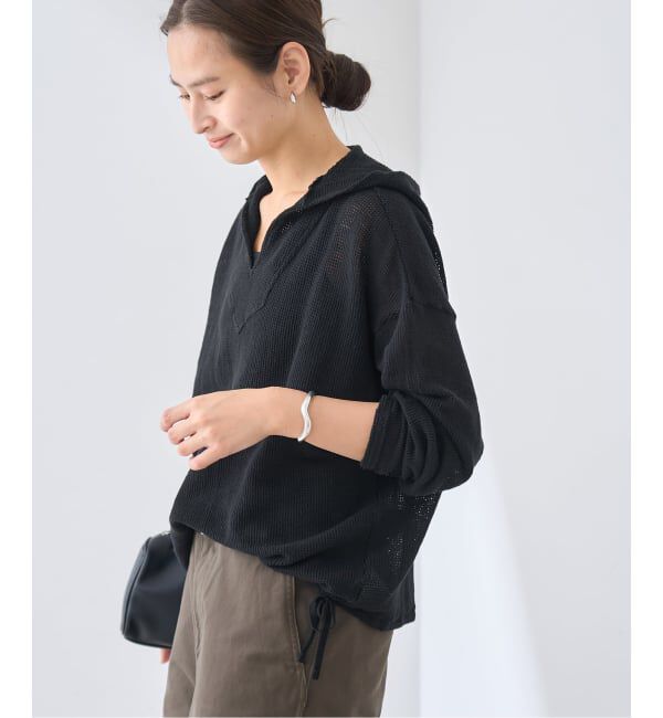 FRAMeWORK「メッシュフードプルオーバー」|Tシャツ・カットソー|