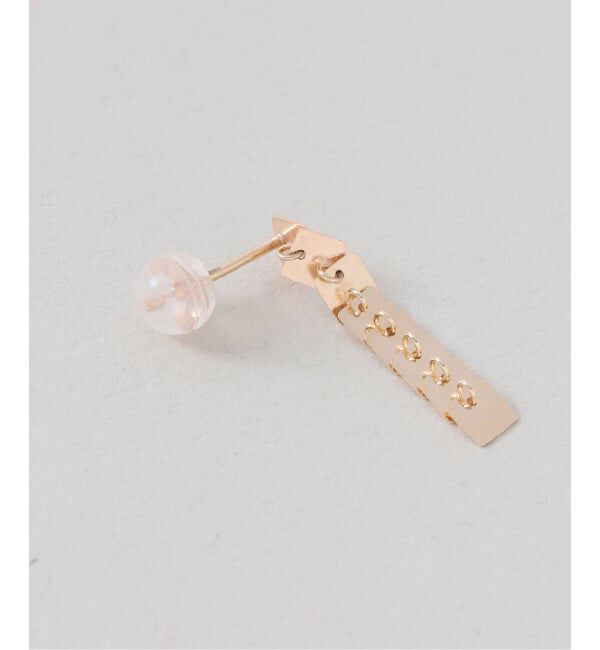 Lilas by Spick&Span「《WEB限定》スクエアラインピアス K10（両耳）」|ピアス|