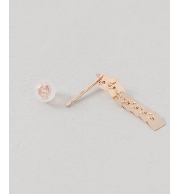 Lilas by Spick&Span「《WEB限定》スクエアラインピアス K10（両耳）」|ピアス|