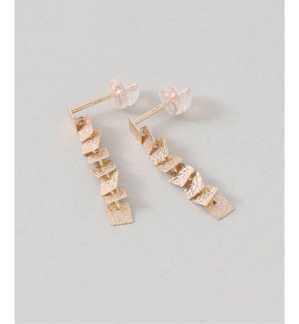 Lilas by Spick&Span「《WEB限定》スクエアラインピアス K10（両耳）」|ピアス|