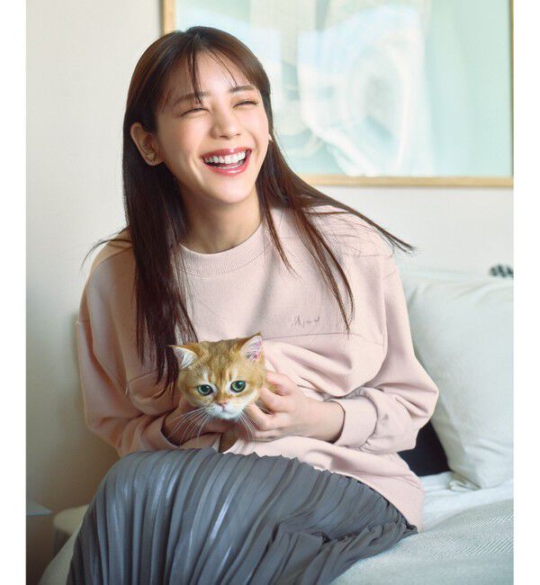 any SiS「【貴島明日香さんコラボ】ラメ裏毛猫トレーニャー」|スウェット・ジャージ|