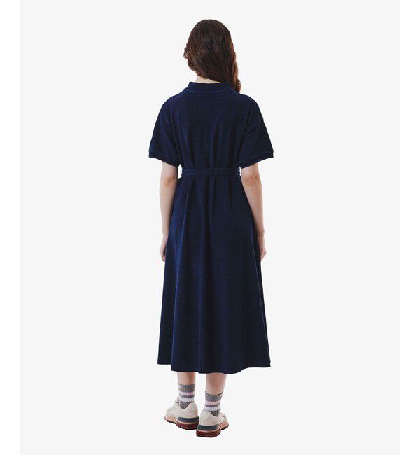 LACOSTE「インディゴ 鹿の子ポロドレス マキシ丈ワンピース フレア Iライン」|ワンピース|