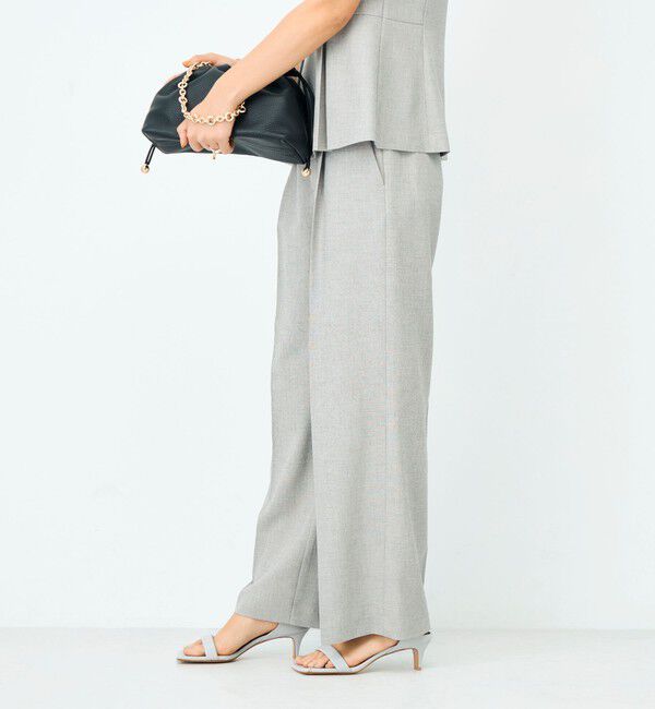 NOLLEY'S sophi「《セットアップ対応》ウォッシャブルドライシャークタックワイドパンツ」|その他|