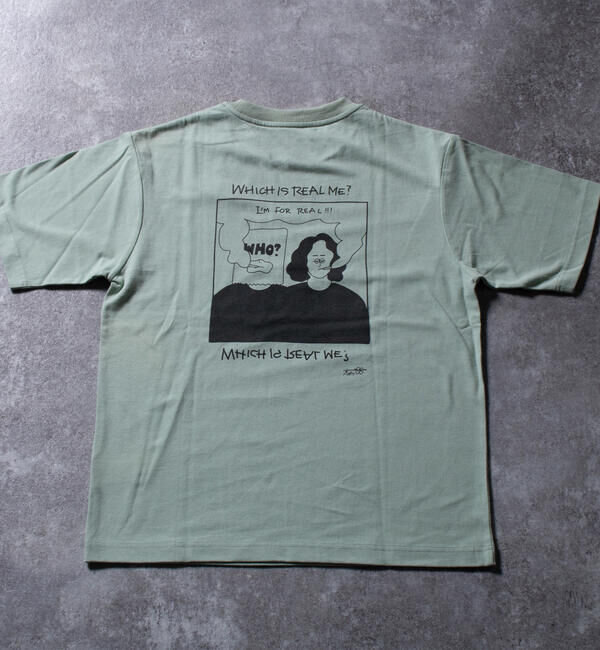 GLOSTER「イラストレーター"オガワ＠ogwillust"コラボTシャツ 『Which is real me』」|Tシャツ・カットソー|