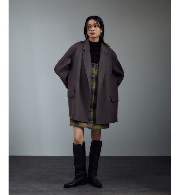 SALON adam et rope'「BALLIシャギーミニジャンパースカート」|ワンピース|
