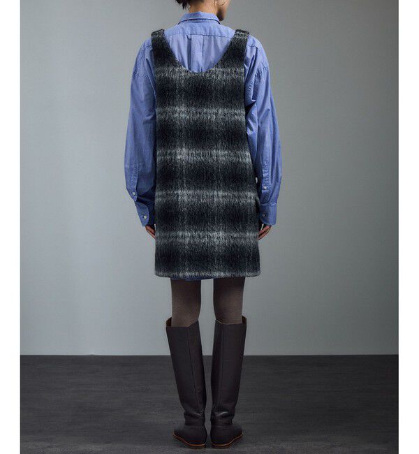 SALON adam et rope'「BALLIシャギーミニジャンパースカート」|ワンピース|
