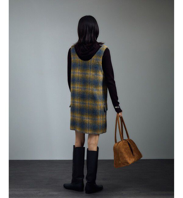 SALON adam et rope'「BALLIシャギーミニジャンパースカート」|ワンピース|