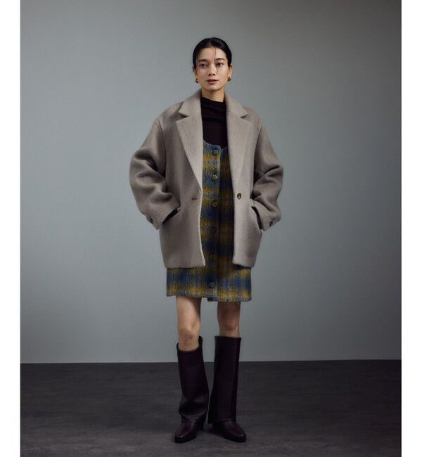 SALON adam et rope'「BALLIシャギーミニジャンパースカート」|ワンピース|
