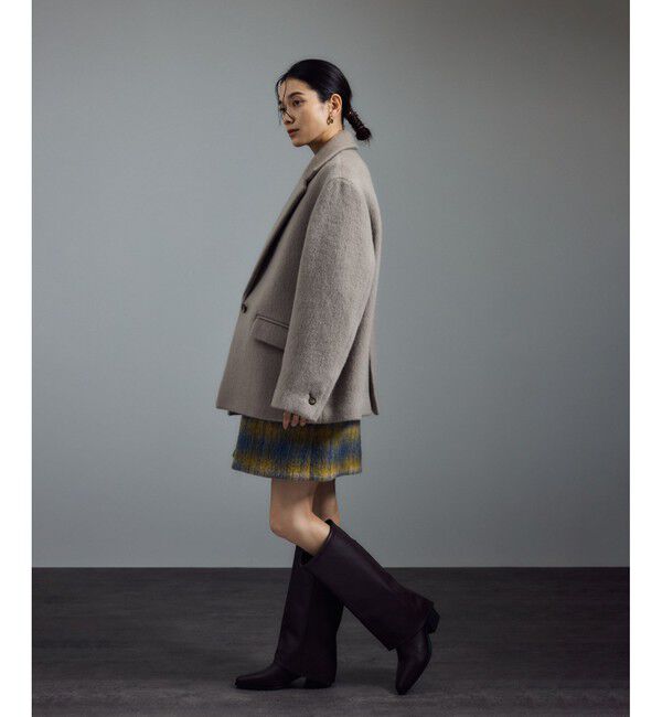 SALON adam et rope'「BALLIシャギーミニジャンパースカート」|ワンピース|