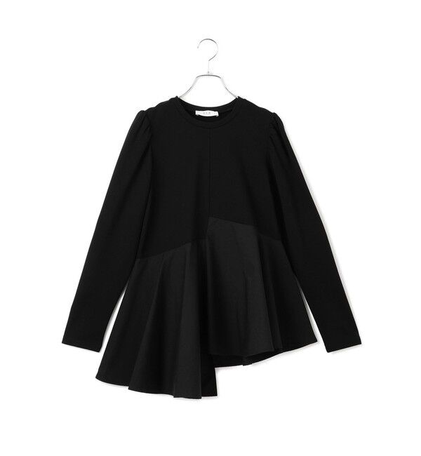 ADAM ET ROPE'「【WEB限定】フリルペプラムロングスリーブカットソー」|Tシャツ・カットソー|
