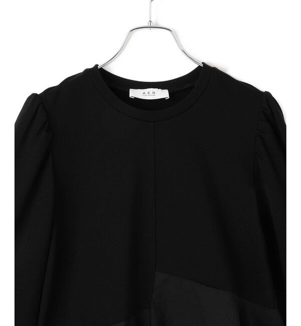 ADAM ET ROPE'「【WEB限定】フリルペプラムロングスリーブカットソー」|Tシャツ・カットソー|