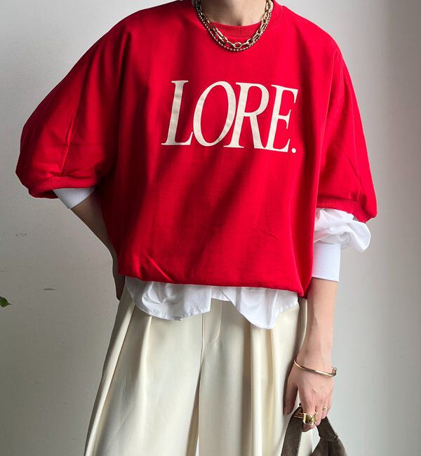  「LOREプリントドルマンプルオーバー」|Tシャツ・カットソー|