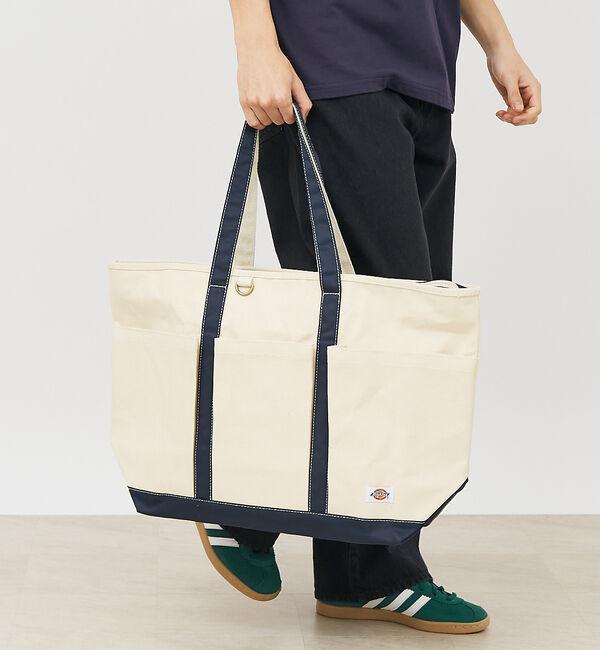 ABAHOUSE「【DICKIES/ディッキーズ】AUTHENTIC CANVAS TOTE L」|トートバッグ|ネイビー