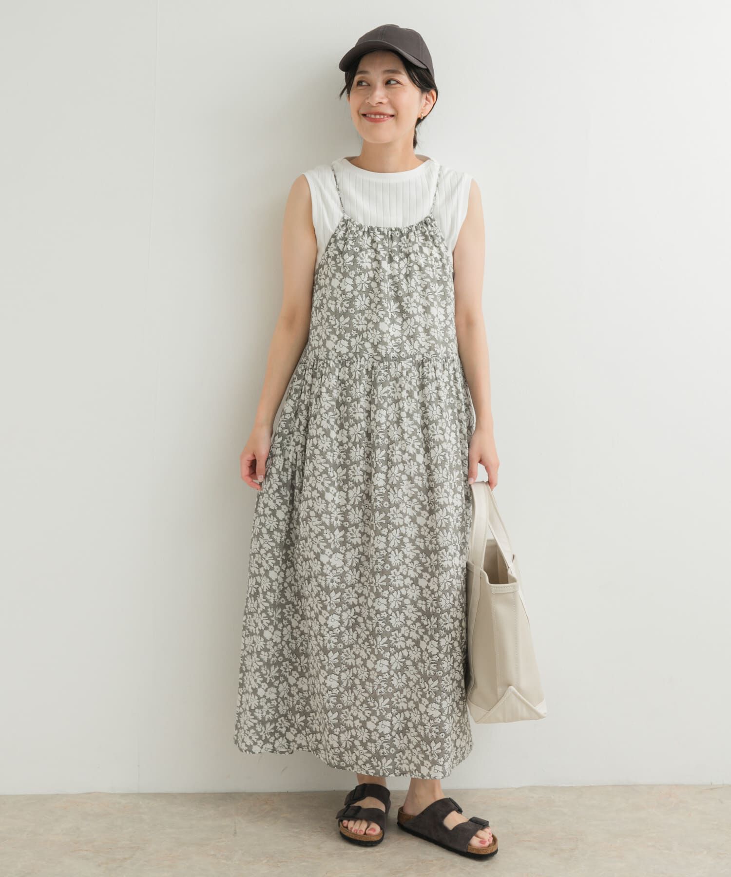 URBAN RESEARCH DOORS「コットンフラワーキャミワンピース」|ワンピース|