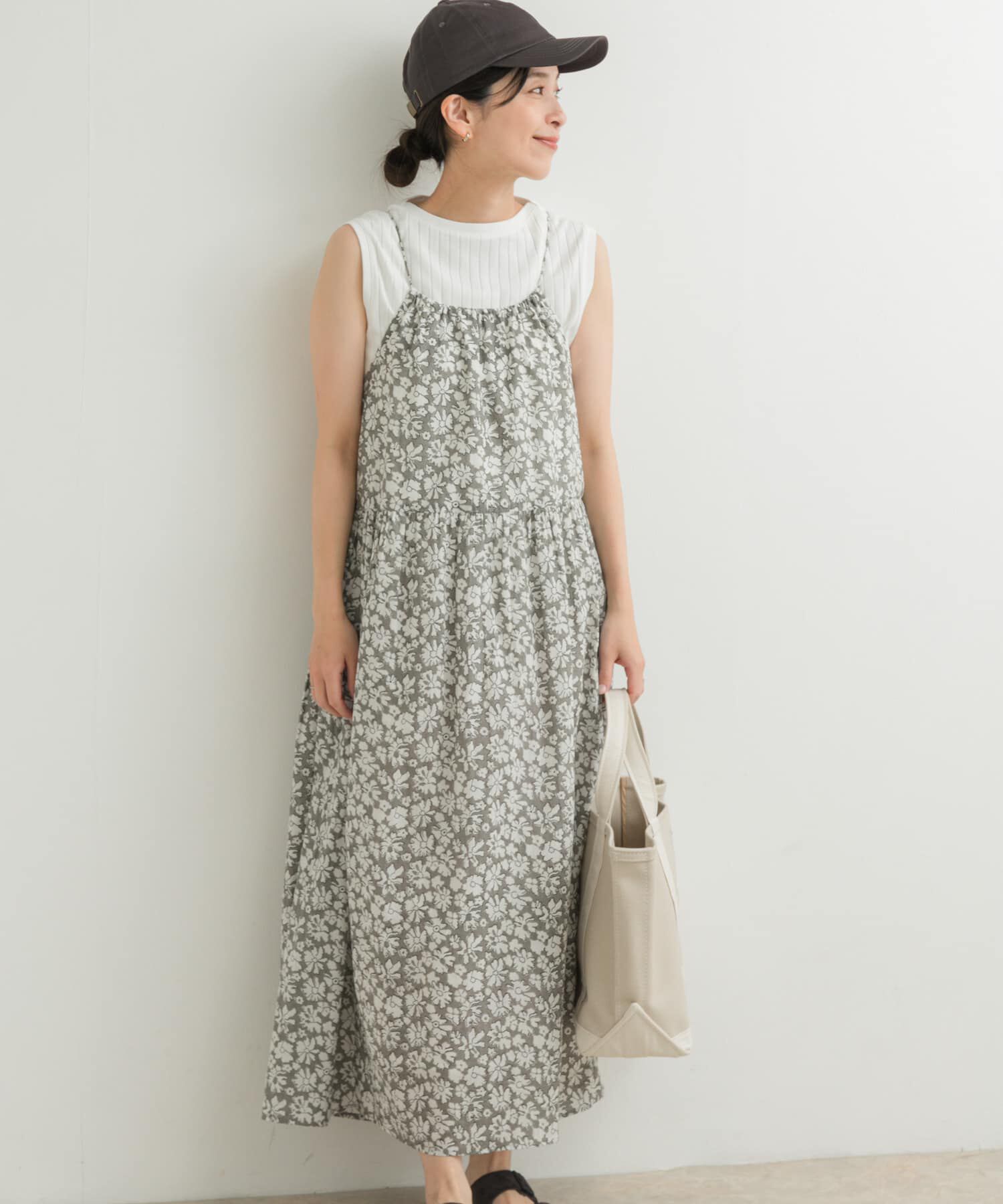 URBAN RESEARCH DOORS「コットンフラワーキャミワンピース」|ワンピース|