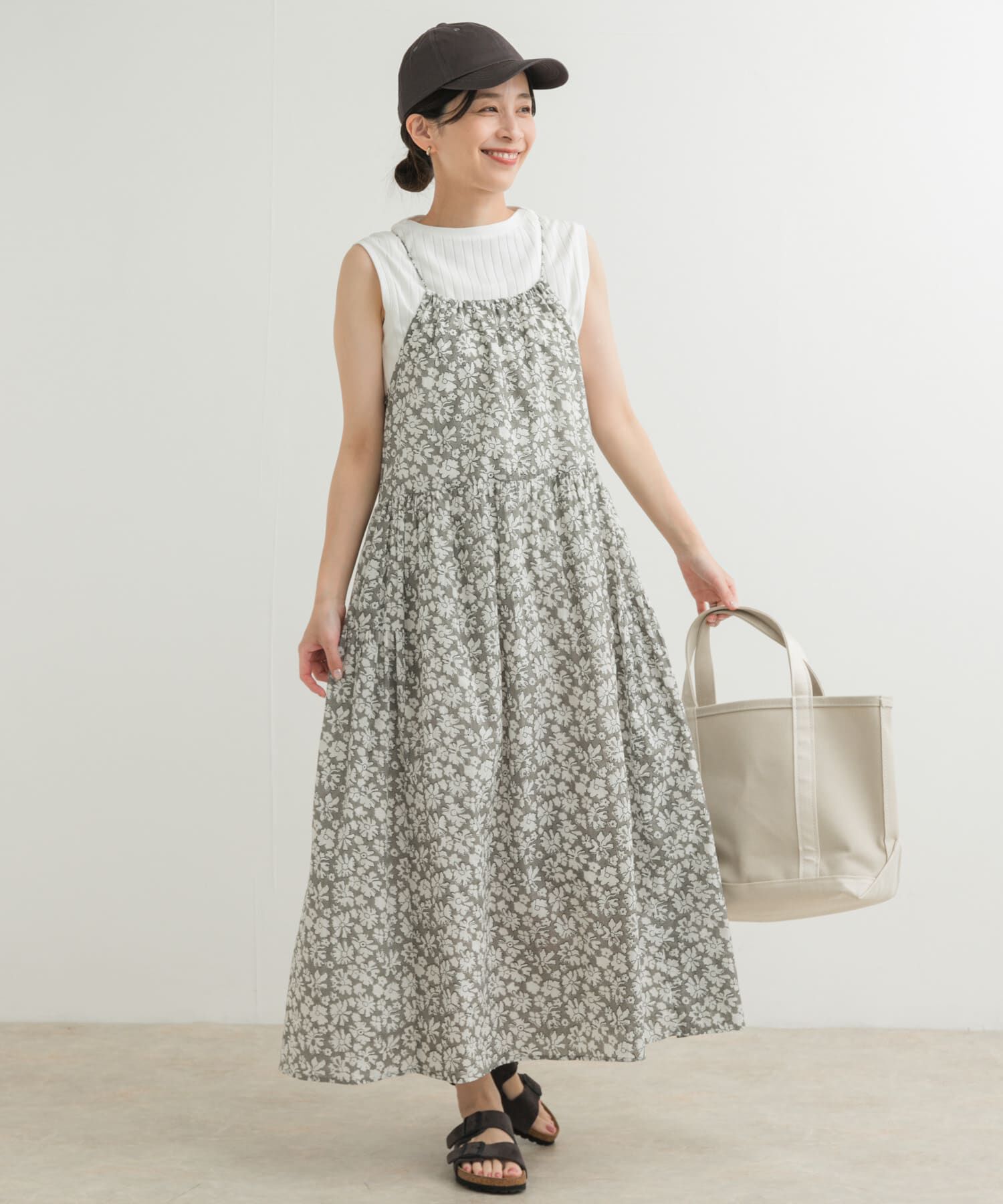URBAN RESEARCH DOORS「コットンフラワーキャミワンピース」|ワンピース|