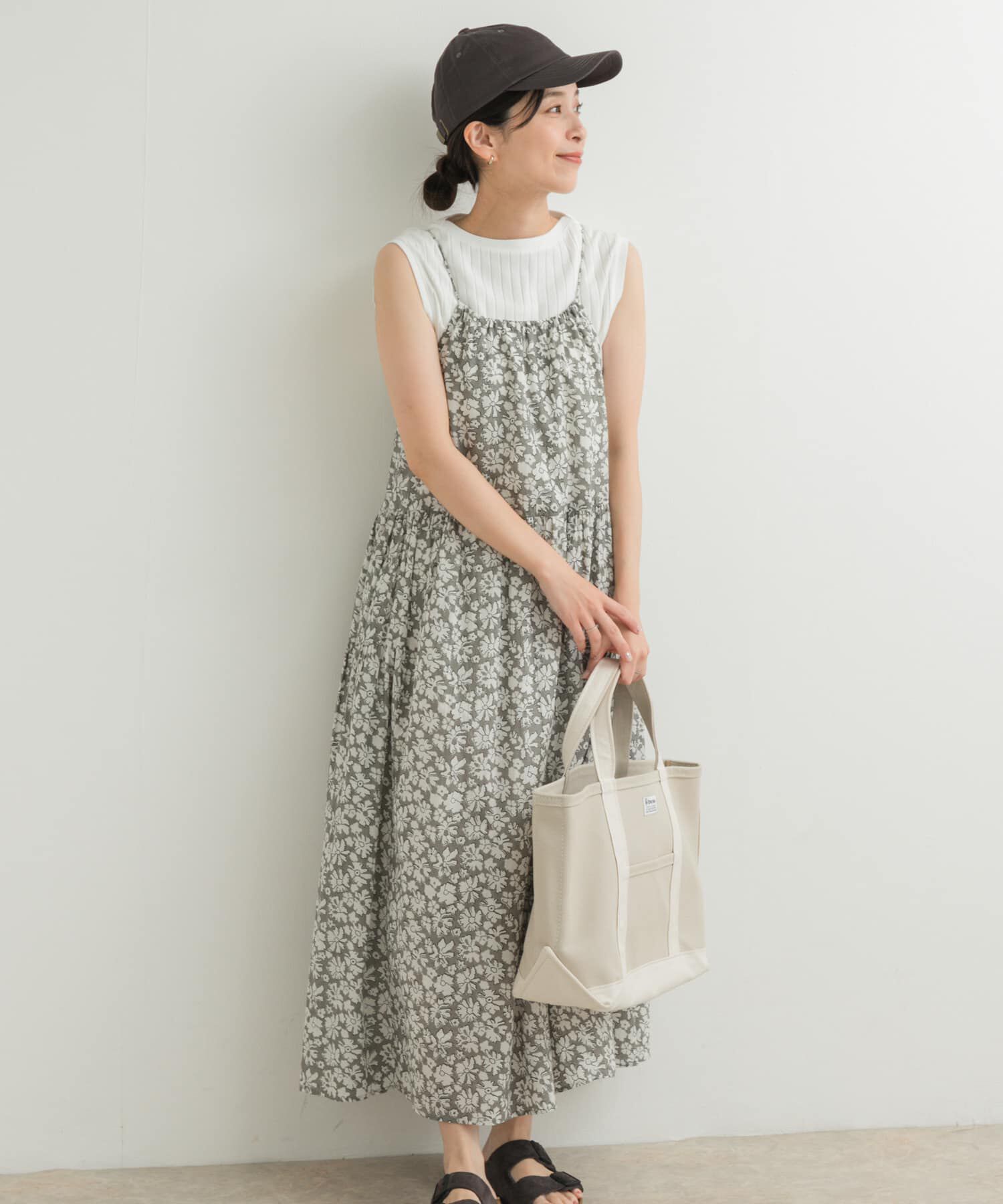 URBAN RESEARCH DOORS「コットンフラワーキャミワンピース」|ワンピース|