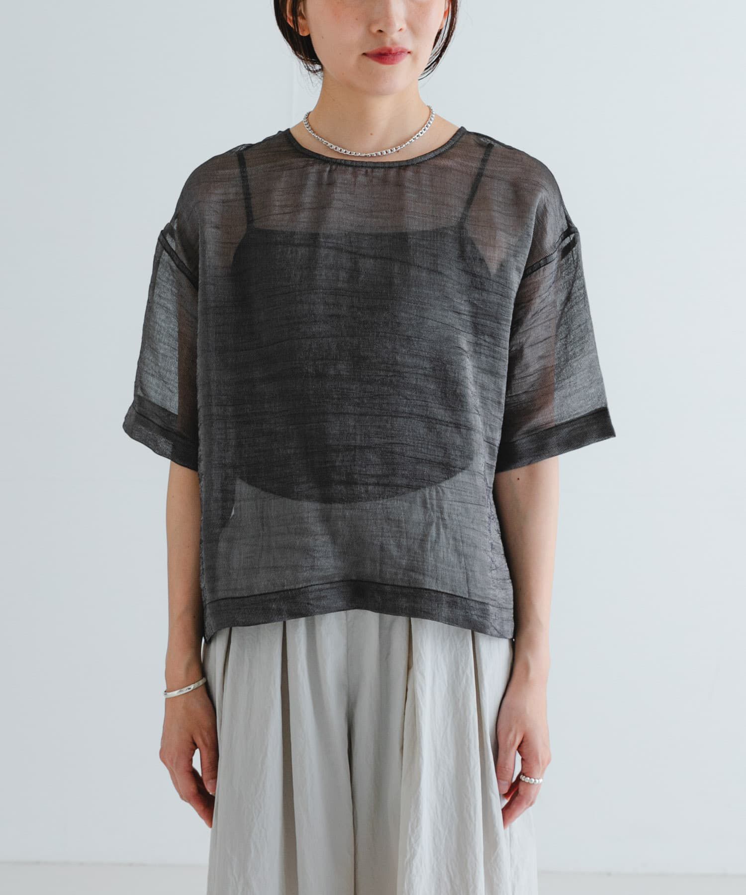 URBAN RESEARCH「シルクブレンドシアーブラウス」|シャツ・ブラウス|