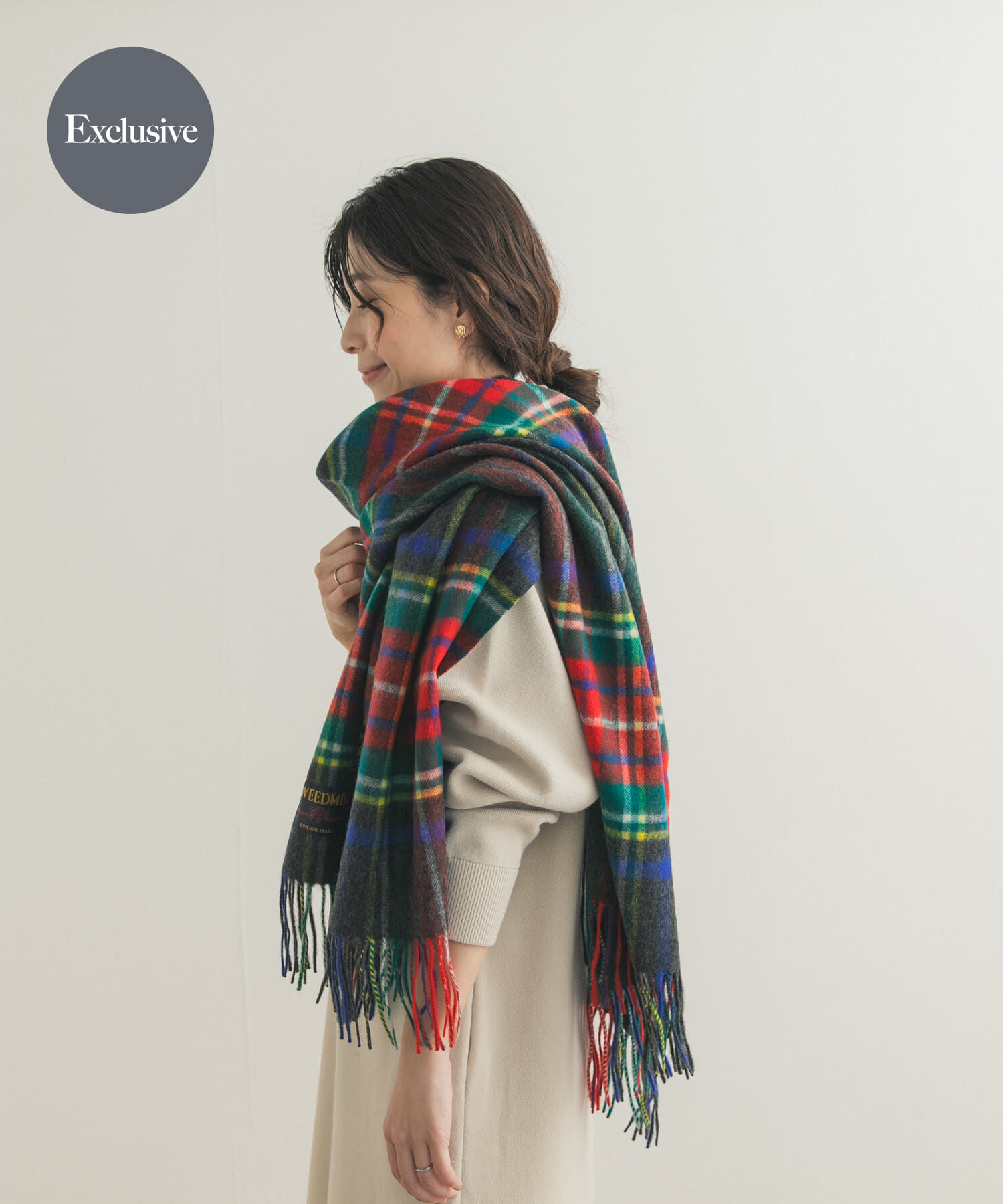 URBAN RESEARCH DOORS「『一部別注カラー』TWEED MILL　Lambswool Stole」|マフラー|グレー系その他