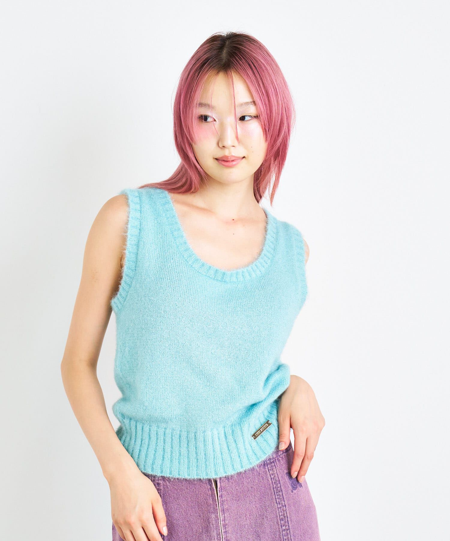SENSE OF PLACE by URBAN RESEARCH「ANNA SUI NYC　ラメニットベスト」|ニット・セーター|