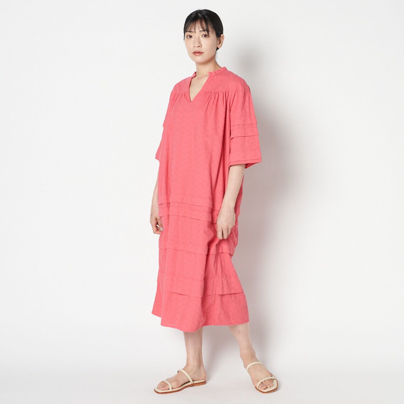 HELIOPOLE「HELIOPOLE ETHNICALCOTTON LACE CAFTAN OP」|ワンピース|