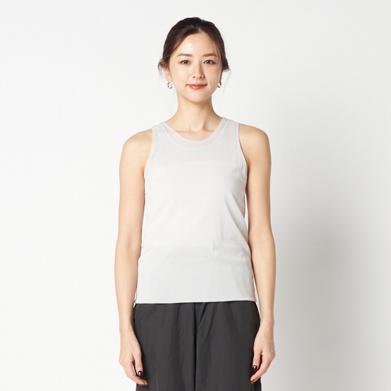 HELIOPOLE「HELIOPOLE DOUBLE TULLE TANK TOP」|Tシャツ・カットソー|