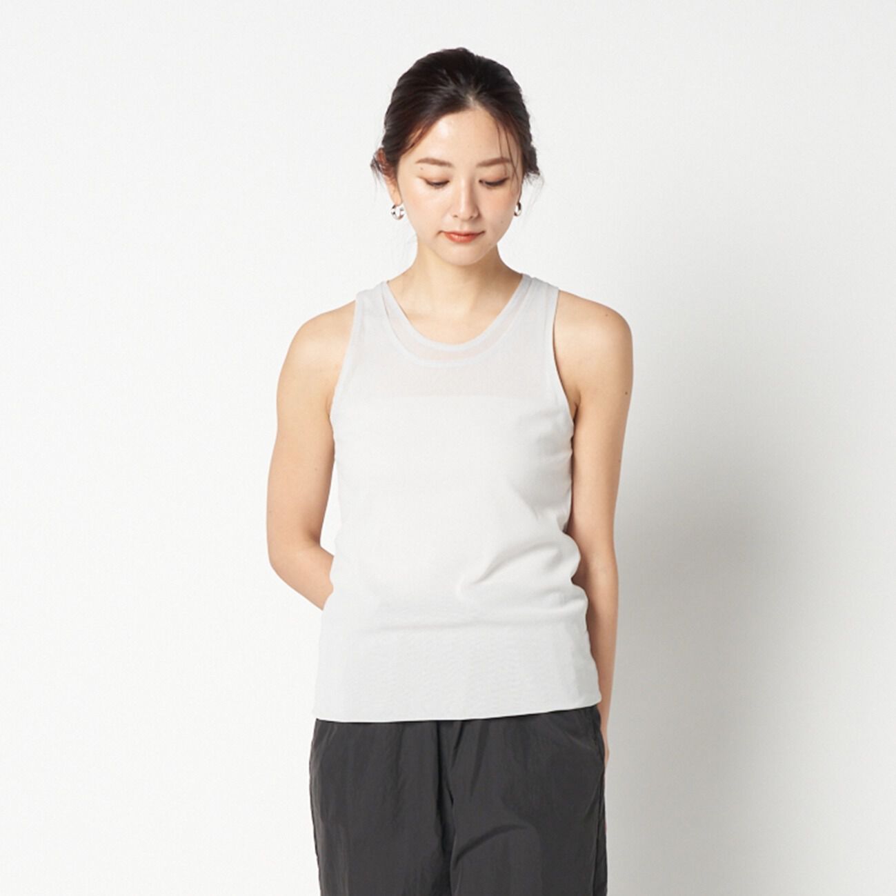 HELIOPOLE「HELIOPOLE DOUBLE TULLE TANK TOP」|Tシャツ・カットソー|