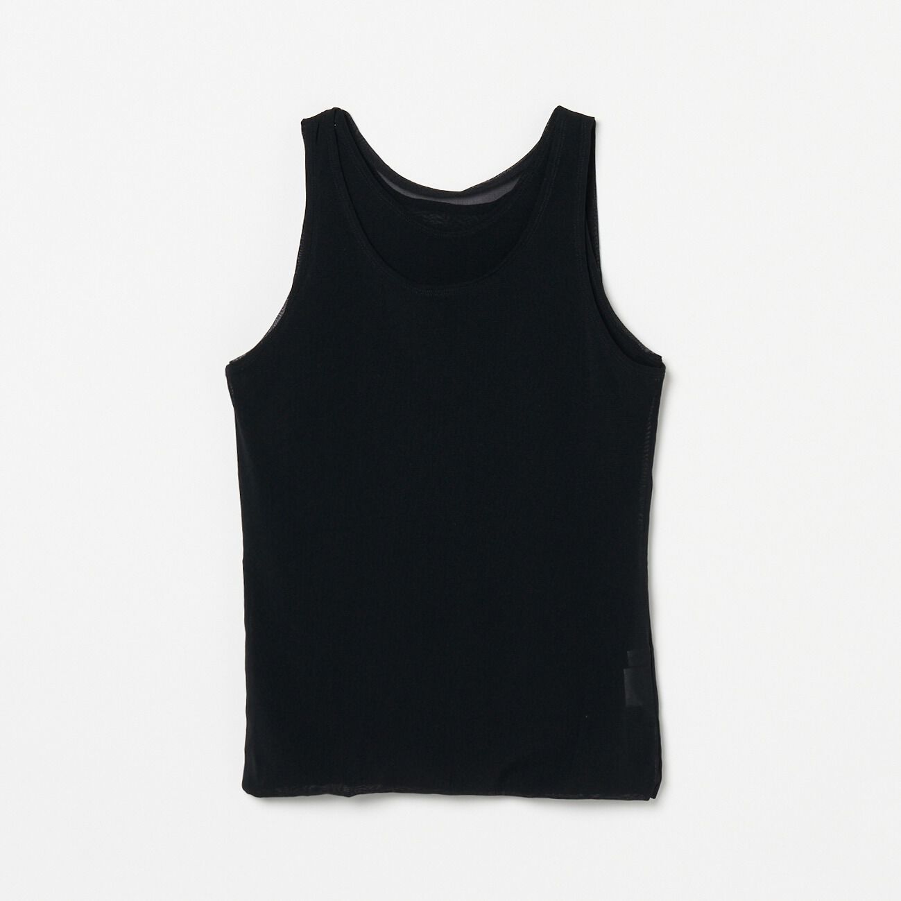 HELIOPOLE「HELIOPOLE DOUBLE TULLE TANK TOP」|Tシャツ・カットソー|ブラック