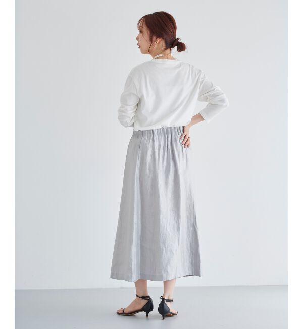 le.coeur blanc「シャイニータックギャザースカート」|スカート|