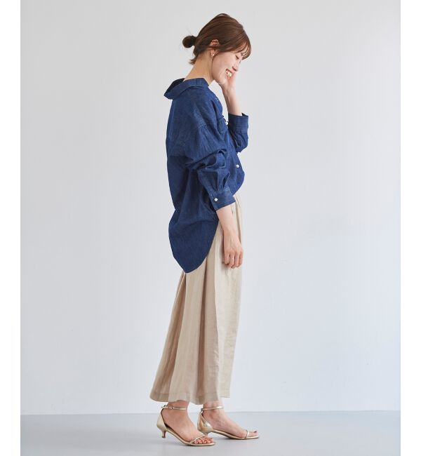 le.coeur blanc「シャイニータックギャザースカート」|スカート|